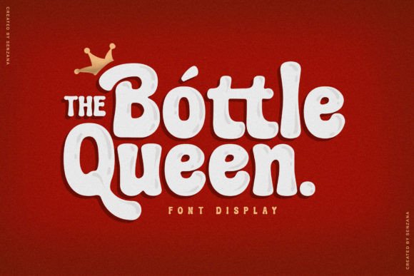 Bottle Queen: A Charming Display Font for Creative Projects