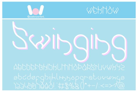 Discover the Swinging Font: A Whimsical Display Typeface for Bold Designs