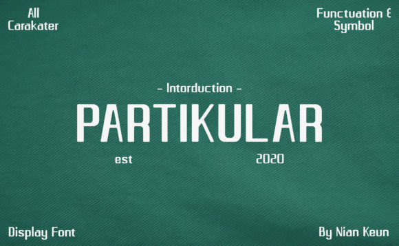 Partikular: A Cool, Minimal and Versatile Display Font