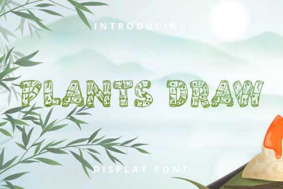 Plants Draw: A Charming Display Font for Creative Projects