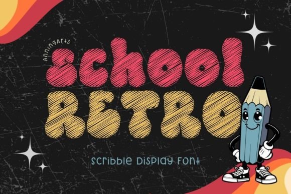 Rediscover Vintage Charm with School Retro Typography